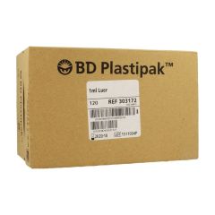 BD plastipak spuit 1 ml luer tip 120st 