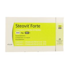 STEOVIT FORTE 1000MG/800IE KAUWTABL 28