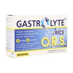 GASTROLYTE ORS RIJST BANAAN PDR ZAKJE 6
