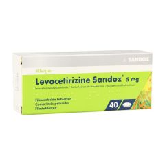 LEVOCETIRIZINE SANDOZ 5 MG COMP ENROB. 40 X 5 MG