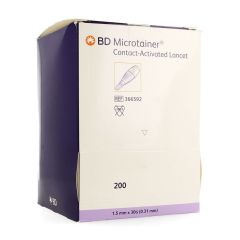 BD MICROTAINER CONTACT ACTIVATED LANCET 200 366592