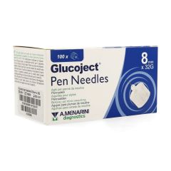 GLUCOJECT PEN NEEDLES 8MM 32G