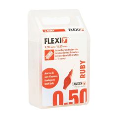 FLEXI RED BORSTELTJE SUPER FINE INTERDENTAAL 6