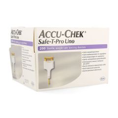 ACCU CHEK SAFE T PRO PLUS UNO STERIEL WEGWERP 200
