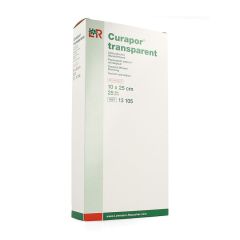 CURAPOR TRANSPARANT STERIEL 10CMX25CM 25 13105