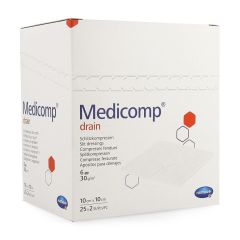 MEDICOMP DRAIN KP STER 10X10CM 25X2 4215356
