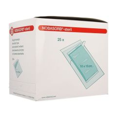 NOBA ABSORBENT PAD STERIEL 10CMX15CM 25 9350963