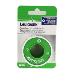 LEUKOSILK DEKSEL 2,50CMX5M OPHANG 1 102203