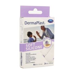 DERMAPLAST SOFT SILICONE 25X72MM 6/40X60MM 2