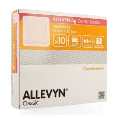 ALLEVYN AG VERBAND KLEVEND SILIC. 12,5X12,5CM 10