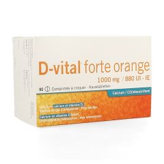D-VITAL FORTE SINAAS 1000MG/880IE KAUWTABL 90