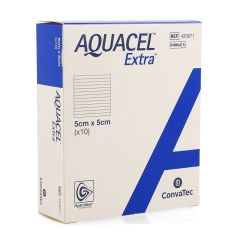 AQUACEL EXTRA VERB HYDROFIBER+VERSTERK. 5X 5CM 10