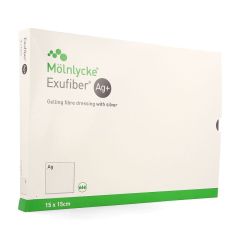 EXUFIBER AG GEL.FIBRE DRESSING STER 15 X 15CM 10