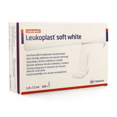 LEUKOPLAST SOFT WHITE 19X72MM 100