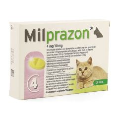 MILPRAZON 4MG/ 10MG KAT +0,5KG COMP 1X4