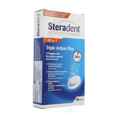 STERADENT TRIPLE ACTION PLUS TABL 90
