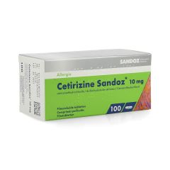 CETIRIZINE SANDOZ 10MG FILMOMH TABL 100 X 10MG