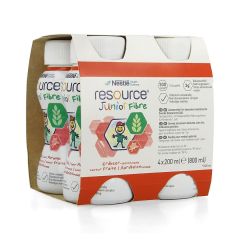 RESOURCE JUNIOR FIBRE AARDBEI 4X200ML