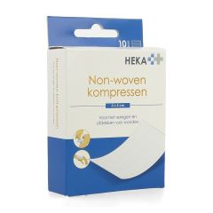 HEKA ZOM KOMPRES NON-WOV. STERIEL 5X 5CM 8LAG.10
