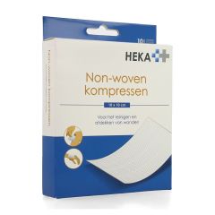 HEKA ZOM KOMPRES NON-WOV. STERIEL 10X10CM 4LAG. 10
