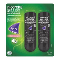 NICORETTE FRUIT&MINT 1MG MONDSPRAY SUIKERVR. 2X150