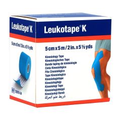 LEUKOTAPE K KLEEFWINDEL ELAST LICHTBLAUW 5CMX5M 1
