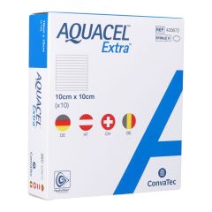 AQUACEL EXTRA VERB HYDROFIBER+VERSTERK. 10X10CM 10