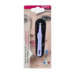 VITRY EPILEERPINCET POCKET SCHUIN INOX 1016C