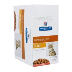 HILLS PRESCRIP.DIET FELINE KD SALMON 12X85G 605616