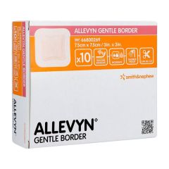 ALLEVYN GENTLE BORDER STER 7,5X 7,5CM 10 66800269