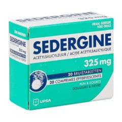 SEDERGINE 325MG BRUISTABL 20 NF