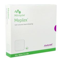 MEPILEX SCHUIMVERB SIL ABS STER 10X10CM 5 294100