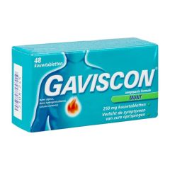 GAVISCON MUNT KAUWTABL 48X250MG