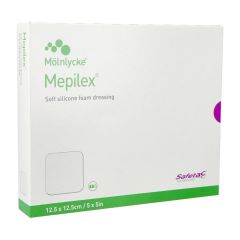 MEPILEX SCHUIMVERB SIL ABS STER 12,5X12,5CM 5