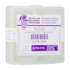 GLYCERINE SOPRELI SUPP INF 10