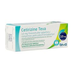 CETIRIZINE TEVA 10 MG FILMOMH TABL 20