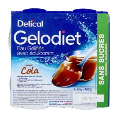 GELODIET GELWATER ZOETSTOF COLA POT 4X120G
