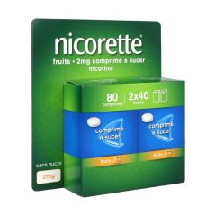 NICORETTE FRUIT 2MG ZUIGTABLETTEN 80