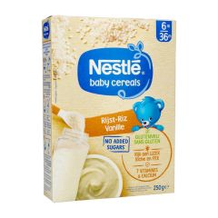 NESTLE BABY CEREALS RIJST VANILLE GLUTENVRIJ 250G
