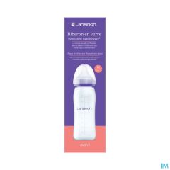 LANSINOH ZUIGFLES GLAS + SPEEN 240ML 4