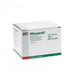 VLIWAZELL KP STERIEL 10X10CM 25 20320
