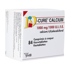 D-CURE CALCIUM 1000MG/1000IE KAUWTABL 84