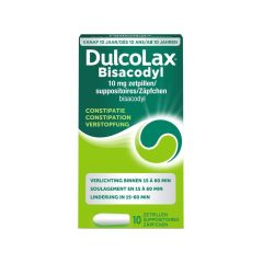 DULCOLAX BISADOCYL SUPP 10 X 10 MG