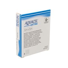 AQUACEL EXTRA VERB HYDROFIBER+VERSTERK. 5X 5CM 3