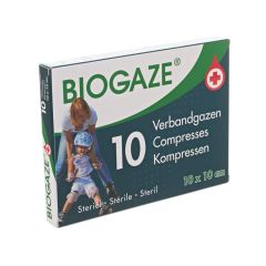 BIOGAZE VERBANDGAAS GEIMPREGNEERD 10X10CM 10