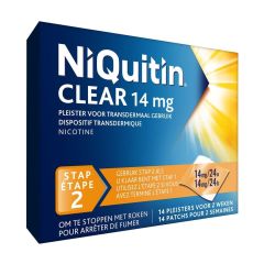 NIQUITIN CLEAR PATCHES 14 X 14 MG