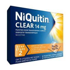 NIQUITIN CLEAR PATCHES 21 X 14 MG