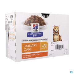 HILLS PRESCRIP.DIET FELINE CD MAALTIJDZAKJE 12X85G