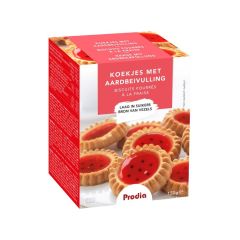 PRODIA GEVULDE KOEKJES AARDBEI 150G 5850 REVOGAN
