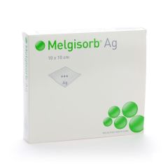 MELGISORB AG KP STER 10X10CM 10 256100